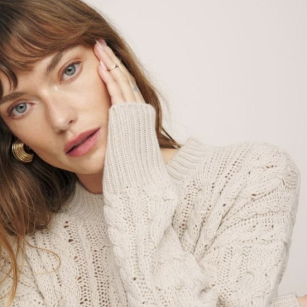 Reformation Sam Oversized Cable Knit Sweater - Picture 13 of 13